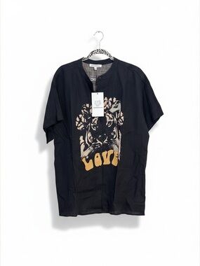 Las Surenas Lion Love Linen Shirt - NWT - XL